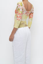 Load image into Gallery viewer, Vintage x Made in Brazil x Yellow Patterned Fitted Bodysuit (XS)