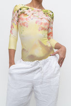 Load image into Gallery viewer, Vintage x Made in Brazil x Yellow Patterned Fitted Bodysuit (XS)