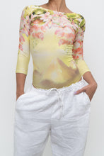 Load image into Gallery viewer, Vintage x Made in Brazil x Yellow Patterned Fitted Bodysuit (XS)