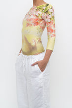 Load image into Gallery viewer, Vintage x Made in Brazil x Yellow Patterned Fitted Bodysuit (XS)