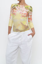 Load image into Gallery viewer, Vintage x Made in Brazil x Yellow Patterned Fitted Bodysuit (XS)
