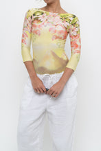 Load image into Gallery viewer, Vintage x Made in Brazil x Yellow Patterned Fitted Bodysuit (XS)