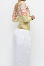 Load image into Gallery viewer, Vintage x Made in Brazil x Yellow Patterned Fitted Bodysuit (XS)