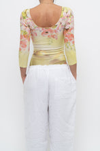 Load image into Gallery viewer, Vintage x Made in Brazil x Yellow Patterned Fitted Bodysuit (XS)
