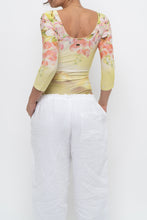 Load image into Gallery viewer, Vintage x Made in Brazil x Yellow Patterned Fitted Bodysuit (XS)