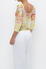 Load image into Gallery viewer, Vintage x Made in Brazil x Yellow Patterned Fitted Bodysuit (XS)