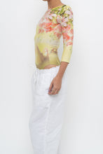 Load image into Gallery viewer, Vintage x Made in Brazil x Yellow Patterned Fitted Bodysuit (XS)