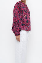 Load image into Gallery viewer, ULLA JOHNSON x Pink Patterned Long Sleeve Cotton-blend Blouse (XS, S)