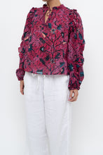 Load image into Gallery viewer, ULLA JOHNSON x Pink Patterned Long Sleeve Cotton-blend Blouse (XS, S)