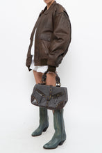Load image into Gallery viewer, Vintage x Grey, Brown Faux Leather Purse