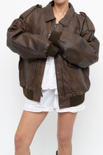 Load image into Gallery viewer, Vintage x Made in Korea x Deadstock HARD ROCK HOTEL Brown Leather Bomber (S-L)