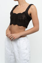 Load image into Gallery viewer, ZARA x Chunky Brown Knit Bra Top (XS, S)