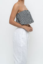 Load image into Gallery viewer, WILFRED x Black Gingham Strapless Crop (XS)