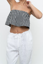 Load image into Gallery viewer, WILFRED x Black Gingham Strapless Crop (XS)