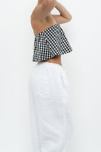 Load image into Gallery viewer, WILFRED x Black Gingham Strapless Crop (XS)