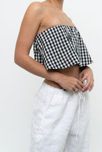 Load image into Gallery viewer, WILFRED x Black Gingham Strapless Crop (XS)