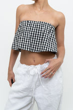 Load image into Gallery viewer, WILFRED x Black Gingham Strapless Crop (XS)