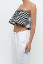 Load image into Gallery viewer, WILFRED x Black Gingham Strapless Crop (XS)