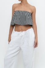 Load image into Gallery viewer, WILFRED x Black Gingham Strapless Crop (XS)