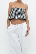 Load image into Gallery viewer, WILFRED x Black Gingham Strapless Crop (XS)