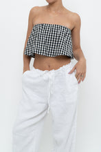 Load image into Gallery viewer, WILFRED x Black Gingham Strapless Crop (XS)