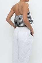 Load image into Gallery viewer, WILFRED x Black Gingham Strapless Crop (XS)