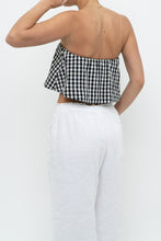 Load image into Gallery viewer, WILFRED x Black Gingham Strapless Crop (XS)