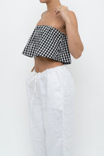 Load image into Gallery viewer, WILFRED x Black Gingham Strapless Crop (XS)