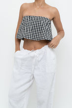 Load image into Gallery viewer, WILFRED x Black Gingham Strapless Crop (XS)