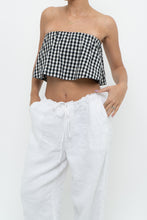 Load image into Gallery viewer, WILFRED x Black Gingham Strapless Crop (XS)