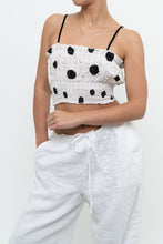 Load image into Gallery viewer, Modern x Cinched Polka Dot Cropped Tank (XS-M)