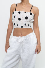 Load image into Gallery viewer, Modern x Cinched Polka Dot Cropped Tank (XS-M)