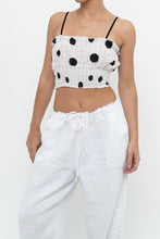 Load image into Gallery viewer, Modern x Cinched Polka Dot Cropped Tank (XS-M)