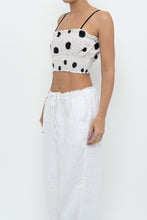 Load image into Gallery viewer, Modern x Cinched Polka Dot Cropped Tank (XS-M)