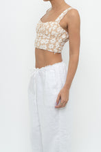 Load image into Gallery viewer, PRINCESS POLLY x Beige, White Floral Bra Top (XS)