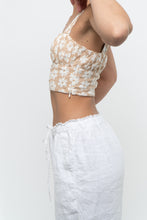 Load image into Gallery viewer, PRINCESS POLLY x Beige, White Floral Bra Top (XS)