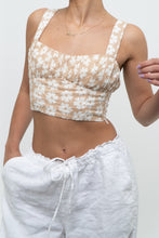 Load image into Gallery viewer, PRINCESS POLLY x Beige, White Floral Bra Top (XS)