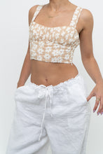 Load image into Gallery viewer, PRINCESS POLLY x Beige, White Floral Bra Top (XS)
