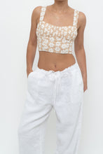 Load image into Gallery viewer, PRINCESS POLLY x Beige, White Floral Bra Top (XS)