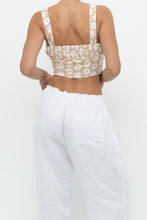 Load image into Gallery viewer, PRINCESS POLLY x Beige, White Floral Bra Top (XS)