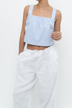 Load image into Gallery viewer, KUWALLA MONTREAL x Blue Striped Cotton-Blend Cropped Tank (XS, S)
