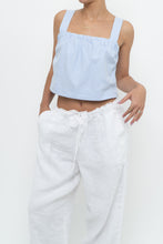 Load image into Gallery viewer, KUWALLA MONTREAL x Blue Striped Cotton-Blend Cropped Tank (XS, S)