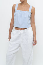 Load image into Gallery viewer, KUWALLA MONTREAL x Blue Striped Cotton-Blend Cropped Tank (XS, S)