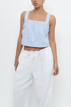Load image into Gallery viewer, KUWALLA MONTREAL x Blue Striped Cotton-Blend Cropped Tank (XS, S)