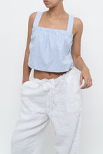 Load image into Gallery viewer, KUWALLA MONTREAL x Blue Striped Cotton-Blend Cropped Tank (XS, S)