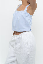 Load image into Gallery viewer, KUWALLA MONTREAL x Blue Striped Cotton-Blend Cropped Tank (XS, S)