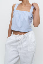 Load image into Gallery viewer, KUWALLA MONTREAL x Blue Striped Cotton-Blend Cropped Tank (XS, S)