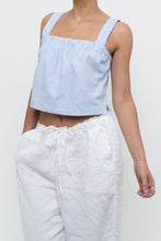 Load image into Gallery viewer, KUWALLA MONTREAL x Blue Striped Cotton-Blend Cropped Tank (XS, S)