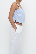 Load image into Gallery viewer, KUWALLA MONTREAL x Blue Striped Cotton-Blend Cropped Tank (XS, S)