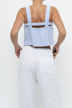 Load image into Gallery viewer, KUWALLA MONTREAL x Blue Striped Cotton-Blend Cropped Tank (XS, S)